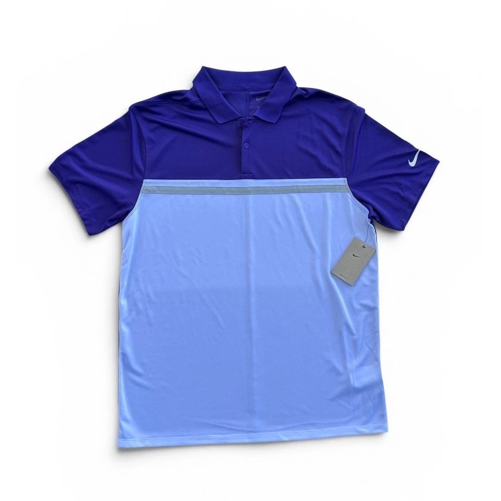 Nike Victory Colorblock Dri-Fit Polo Shirt Men's Size Large L Athletic Golf